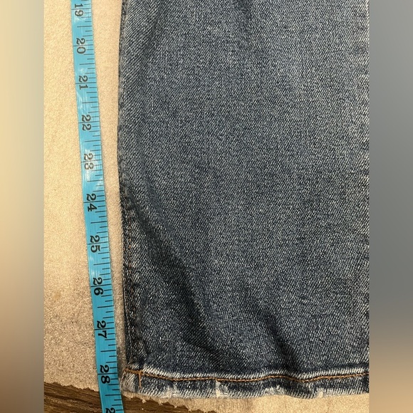 [US10L]American Eagle Stretch Mom Jeans Button Fly Classic Blue Denim Jeans - Picture 6 of 10